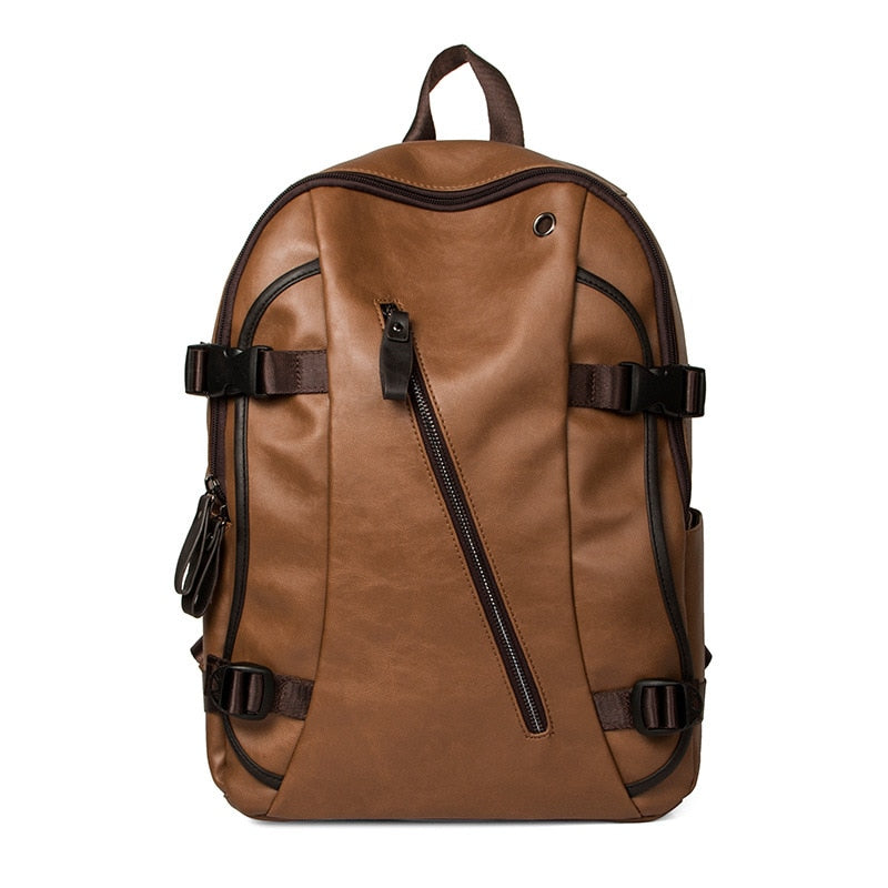 Sac à dos vintage faux cuir miel – Image 2