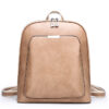 Sac à dos de ville pour femme en simili cuir beige