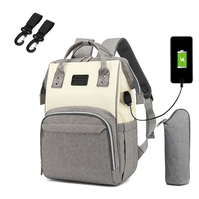 Sac à dos couche culotte avec port USB – Image 2