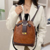 Petit sac à dos simili cuir marron