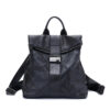 Sac à dos simili cuir femme noir