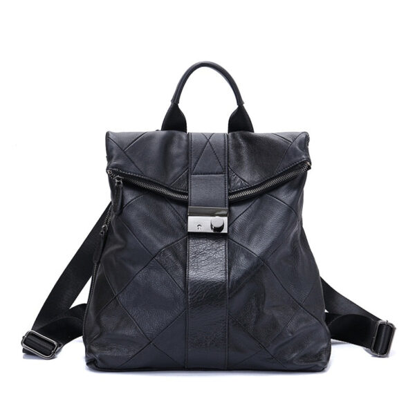 Sac à dos simili cuir femme noir