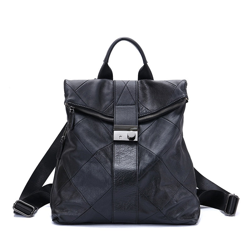 Sac à dos simili cuir femme noir – Image 2