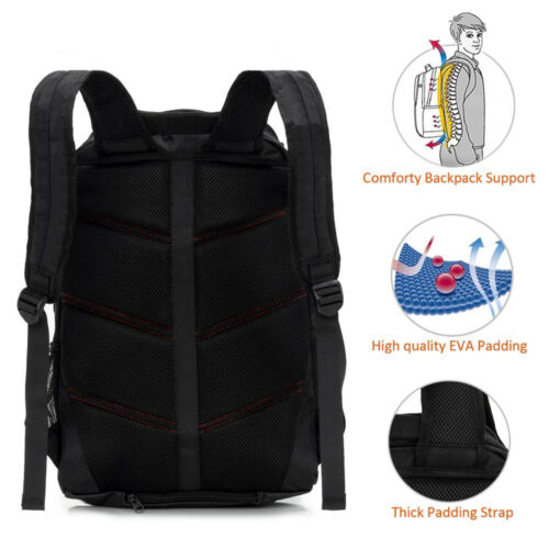 Sac à dos noir militaire avec port USB