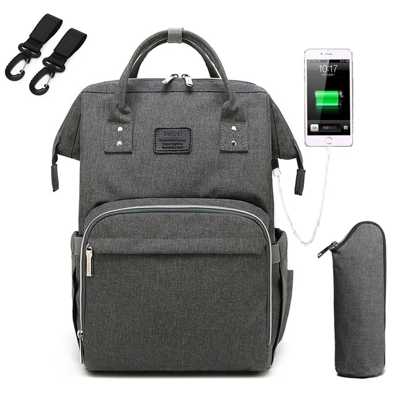 Sac à dos de rechange et d'allaitement gris – Image 2