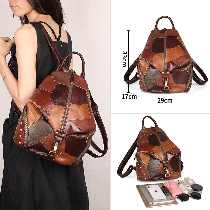 Sac à dos cuir femme italien – Image 2