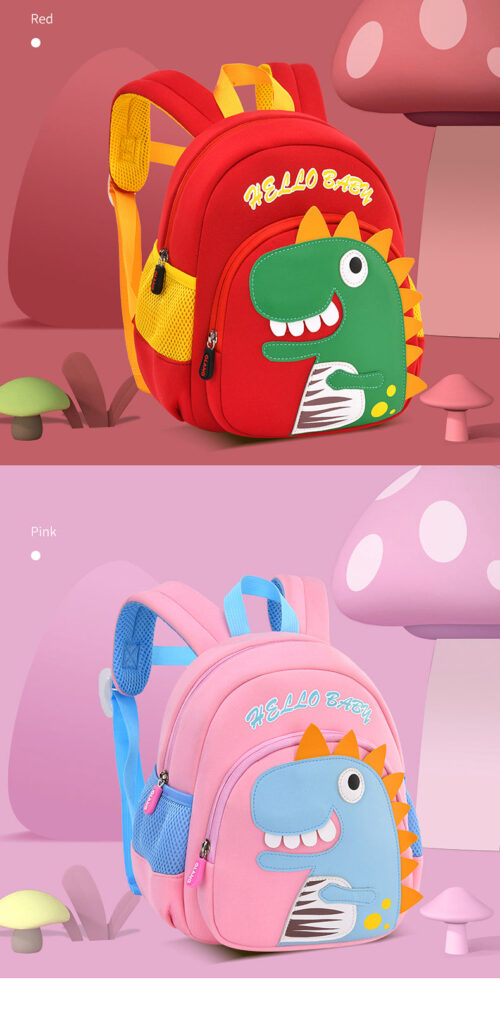 Sac à dos dinosaure rouge