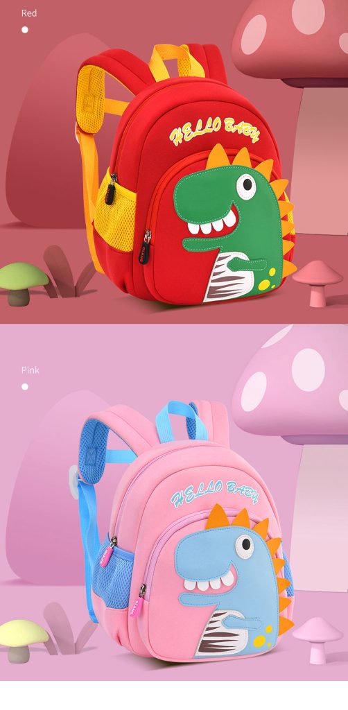 Sac à dos dinosaure rouge