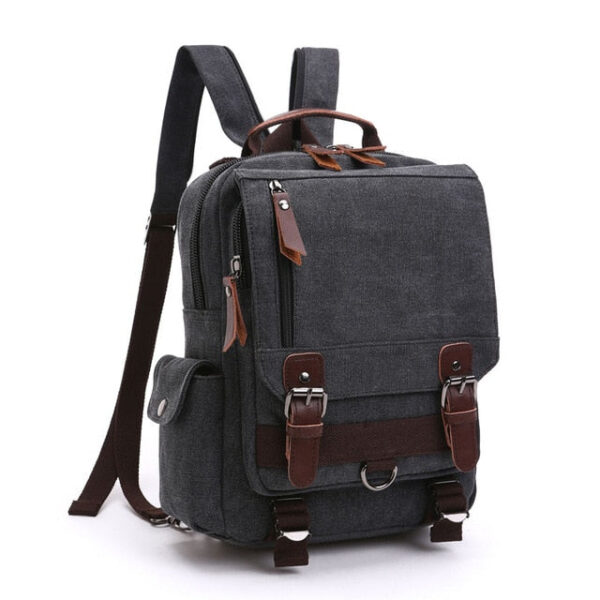 Sac à dos en toile transformable en sac à bandoulière