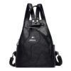 Sac à dos pour femme simili cuir PU noir