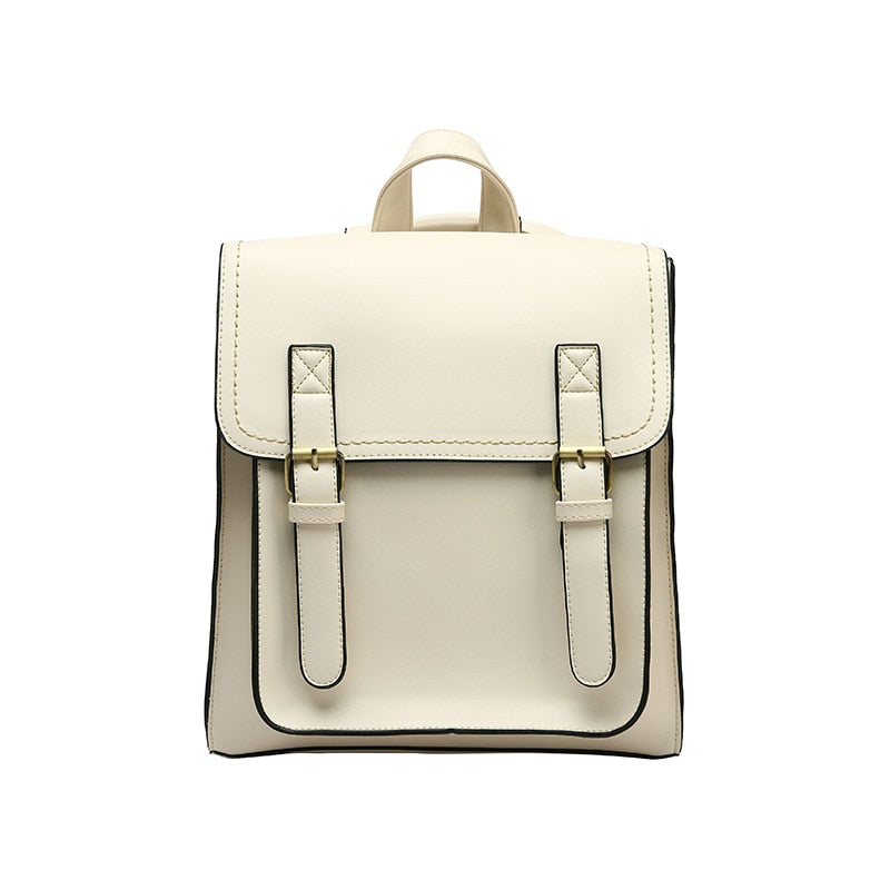 Sac à dos PU vintage blanc – Image 2