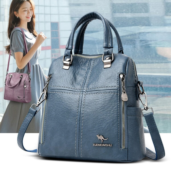 Sac à dos simili cuir pour femme avec bandoulière