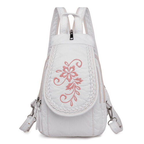 Hff3f5ee5416340a08074c508f11693b70jpg Sac à dos en cuir simili blanc avec motif fleur