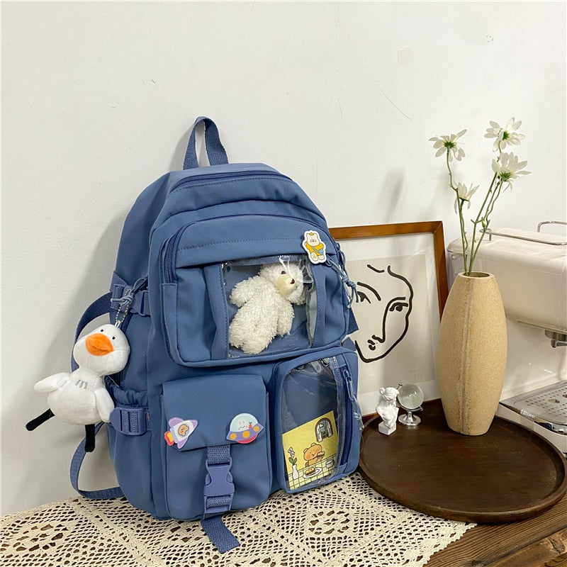 Sac à dos cartable collège bleu – Image 2