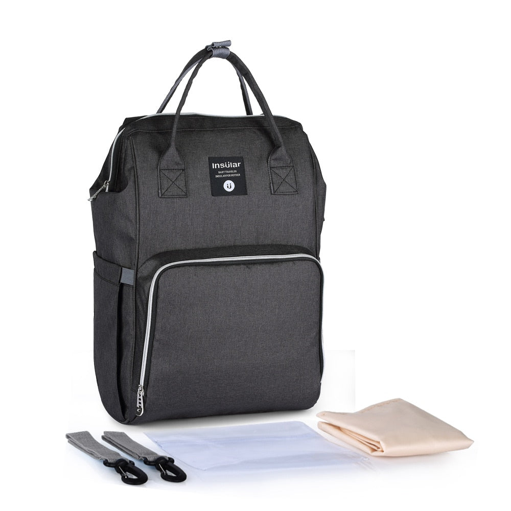 Sac à dos noir pour changer bébé – Image 2