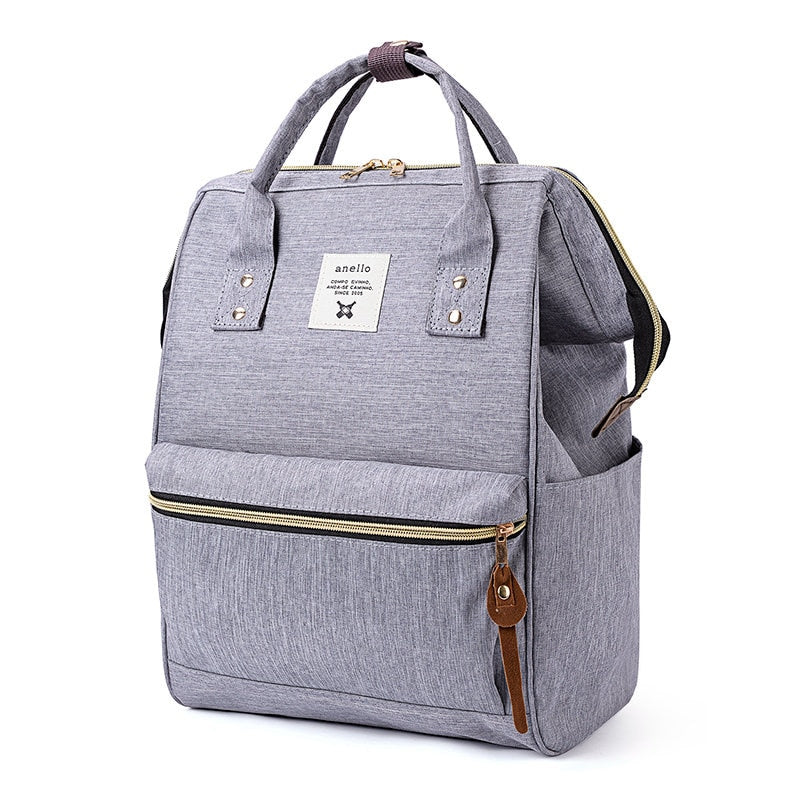 Sac à dos toile grise femme – Image 2
