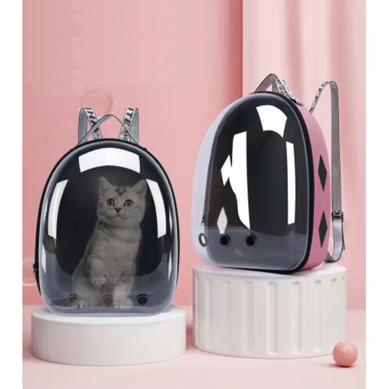 Sac à dos de transport pour animaux avec capsule transparente