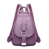 Sac à dos femme simili cuir violet