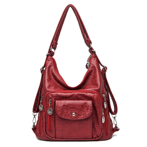 S94fc0d86bc3c4278b22fe5e96e36820fpjpg Sac à dos simili cuir prune 3 en 1