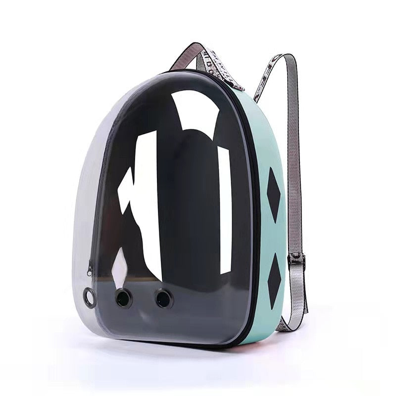 Sac à dos de transport pour chien avec capsule transparente