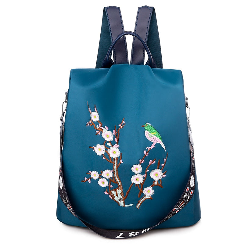 Sac à dos avec bandoulière motif oiseaux – Image 2