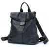 Sac à dos simili cuir femme noir