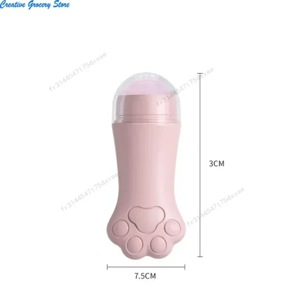 Rouleau absorbant l'huile en quartz rose naturel